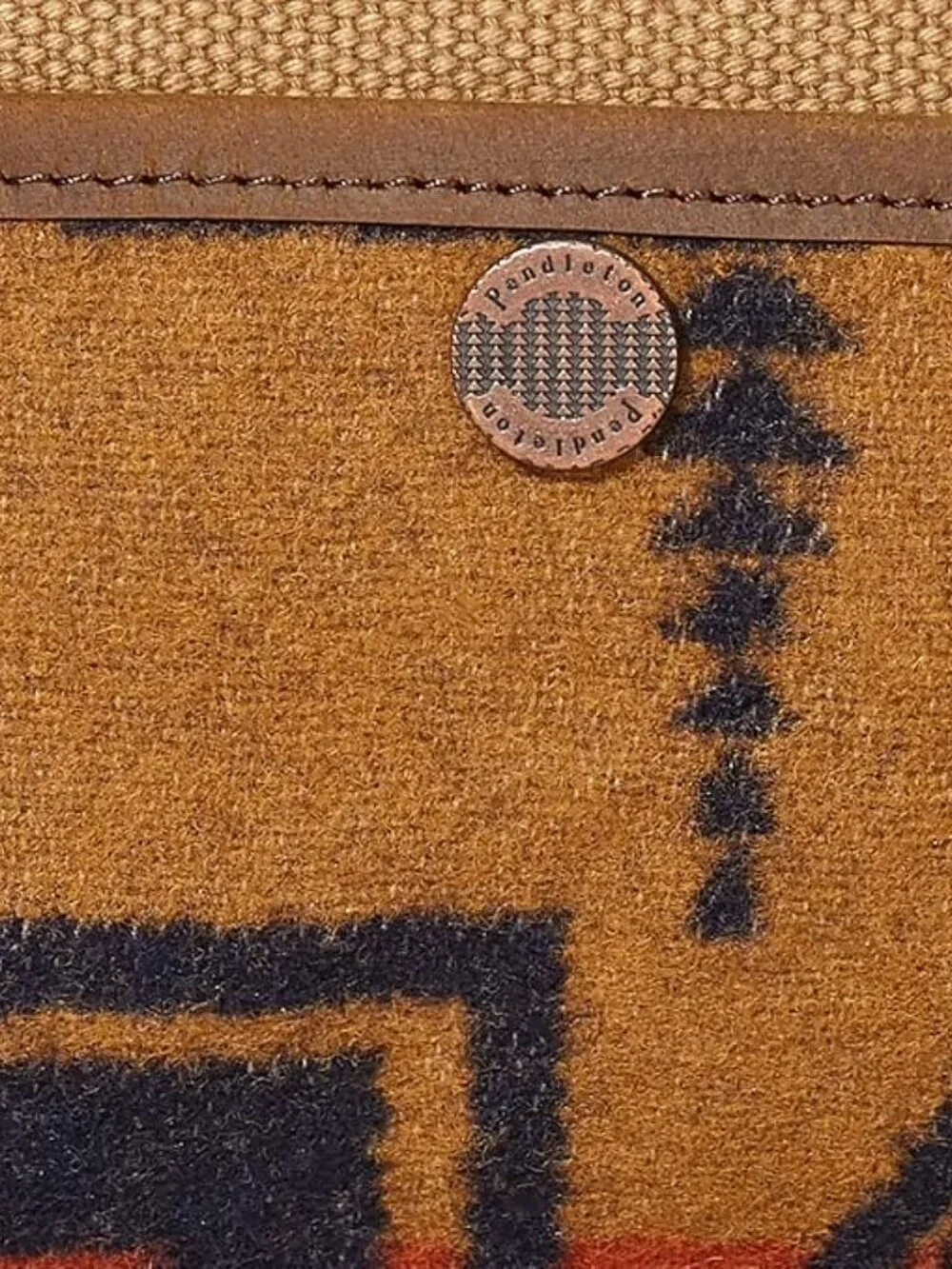 Pendleton Harding Travel Pouch Highland Peak Tan Canvas Wool Zip Bag NWT